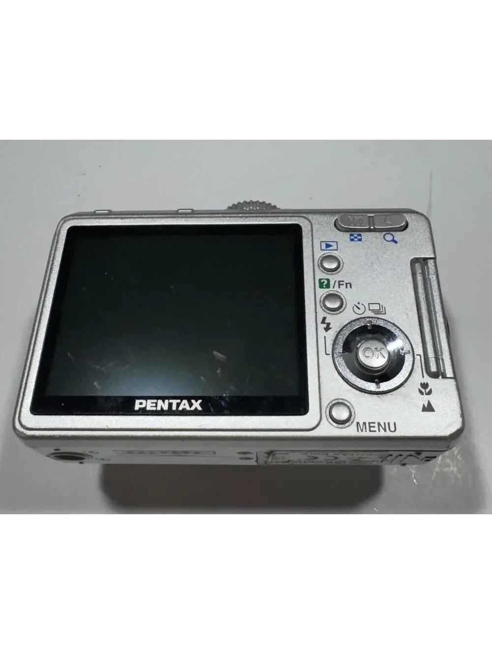 Pentax Optio S60 6.0MP Digital Camera Silver 3x Optical Zoom AA Batteries